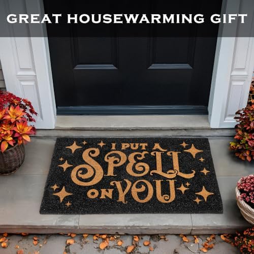 I Put a Spell on You Welcome Mat 30x17 Inch, Hocus Pocus Doormat Coir Fall - Image 6