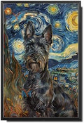 Metal Sign Vintage Tin Sign Scottish Terrier Starry Night Terrier Brave Terrier in Night for Home Scottish Keep and Seasonal Celebrations Rustproof Aluminum 12×16 Inches with Metal Frame by YmyooForTinSign