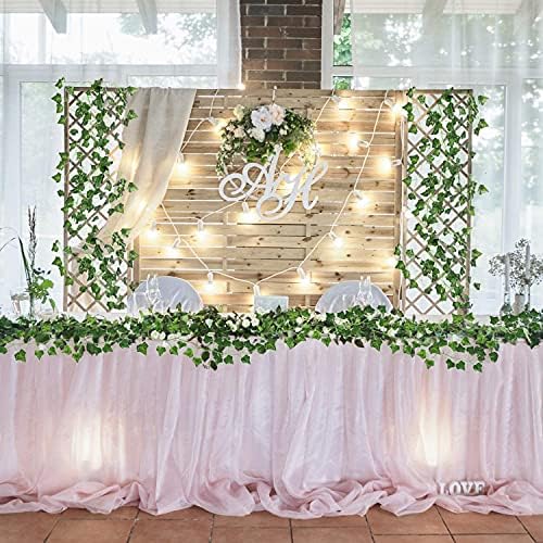 CEWOR 60 Pack 396ft Fake Vines with Leaves for Bedroom Artificial Ivy Garland Fake Ivy Leaves Artificial Greenery Garlands Hanging Vines for Room Decor Wedding Wall Indoor Outdoor Decoration - Image 7