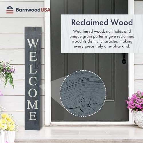 BARNWOODUSA Wooden Welcome Sign for Front Door 5 Foot, 5-Foot, SlateBlue - Image 7