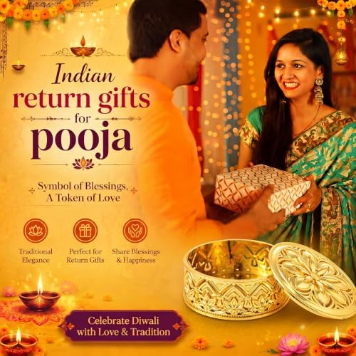 Yexiya 48 Pack Golden Indian Return Gift Boxes for Diwali Pooja, Glittery - Image 6