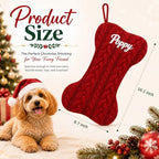 Personalized Dog Christmas Stockings, Custom Name Bone Shaped Pet Stocking - Image 6