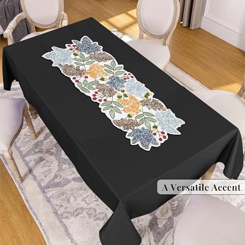 CLEENTABLE Boho Beaded Table Runner, Multicolor Floral, 13x36 - Image 5