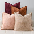 a moment Throw Pillow Covers 26X26 Inch 4 Packs,Soft Velvet Decorative Pillow Cases with 3D Ice Flower,Texture Modern Accent Cushion Covers for Sofa Couch Home Decor Desert Rose by amoment