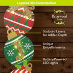 Briarwood Lane LED Sculpted Porch Leaner 46x9.5 Joy Christmas Ornaments - Image 3