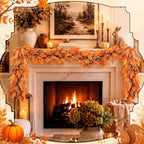 Riceshoot 6 ft Fall Garland for Mantle, Autumn Leaf Thanksgiving Decor - Image 3