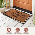 Folkulture Home Sweet Home Door Mat, Scalloped Doormat Outdoor - 16" x 28" - Image 3