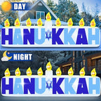 8FT Long Hanukkah Inflatable Candle Outdoor Decoration with LED Lights - Image 4