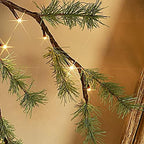 LITBLOOM Lighted Christmas Pine Garland Battery Operated with Timer 6FT 48 Warm White LED Lights for Fireplace Mantle Christmas Holiday Decoration Indoor Outdoor - Image 4