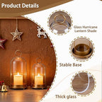 Metal Candle Holder Handmade Glass,Brass Dome Hurricane Glass Candle Holder - Image 3