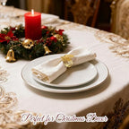 110 Pcs Gold Napkin Rings Bulk Delicate Rings Metal Leaf Napkin Holders for Birthday Party Wedding Receptions Celebrations Christmas Easter Thanksgiving - Image 5