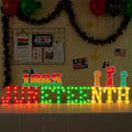 Ganeen 17 Pcs Lighted Juneteenth Table Decoration Plastic LED by Ganeen