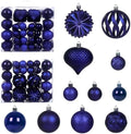 Christmas Tree Balls Ornaments Set, 48 Pcs Shatterproof Plastic Decorative Baubles Shiny Hanging Ball Ornaments for Xmas Tree Holiday Party Wedding Decoration, Royal Blue by Unknown