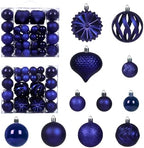 Christmas Tree Balls Ornaments Set, 48 Pcs Shatterproof Plastic Decorative Baubles Shiny Hanging Ball Ornaments for Xmas Tree Holiday Party Wedding Decoration, Royal Blue by Unknown
