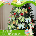 Daifunli 48 Pcs 6 Inch Easter Bows for Wreath Easter Bunny Egg Bows Bulk for Gift Wrapping Holiday Basket Ornaments Party Decor - Image 6