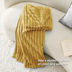 Bedsure Soft Twin Blanket for Bed Decor Gifts Yellow 60"x80" - Image 6