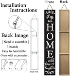 Welcome Sign for Front Door Porch, Bless Our Home Signs 47" - Image 5
