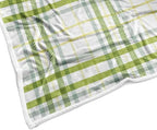 JAWO Buffalo Plaid Check Throw Blanket, Plaid Pattern Pastel Light St Patrick Theme Green Checkered Gingham Cozy Bed Couch Blanket, Soft Comfy Fleece Flannel Throws Blankets Livingroom Bedroom Decor - Image 3