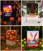 Premium 12 Pack Seasonal Garden Flags Set 12x18 Inch Double Sided, Burlap Outdoor Yard Flags for Spring, Summer, Fall, Winter, Easter, Mother’s Day, Valentine’s, St. Patrick’s, 4th of July, Halloween, Thanksgiving, Christmas - Image 4