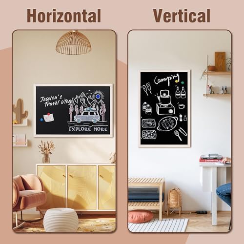 SELEAD Magnetic Chalkboard Words Sign - 24" x 36", White Wood Frame - Image 4