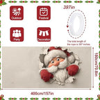 13x6Ft Santa Garage Door Cover, Garage Door Decorations, Large Garage Door Xmas Cover, Outdoor Xmas Banner Decorations - Image 3