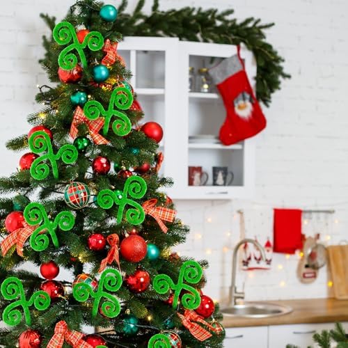 Teenyyou 24 Pcs 30mm x 39.37 Inch Extra Thick Jumbo Pipe Cleaners Bulk DIY Valentine's Day Giant Fur Fluffy Pipe Cleaners Chenille Stems Craft Supplies for Gifts DIY Project(Green) - Image 5