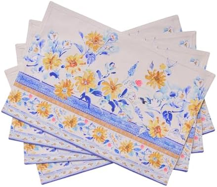 Maison d' Hermine Placemats Set of 4 Reusable 100% Cotton (13"x19") by MaisondHermine