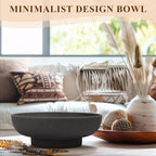 YMXYJM Decorative Resin Bowl, Large Fruit Bowl, Artificial Stone Black - Image 4