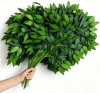 45pc Italian Ruscus Greenery Stems Garland Fake Green Leaves for Home Decor by VOELIGT