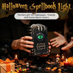 Halloween Spellbook Statue 8.6" LED Color Changing Resin Gothic Table Decor - Image 6
