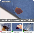 Maxpearl Faux Leather Placemats Set of 8, Easy to Clean, Navy Blue - Image 4