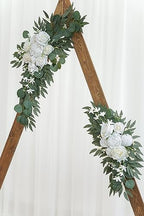 Olalaka Artificial White Wedding Arch Flowers Set of 2 - Image 6