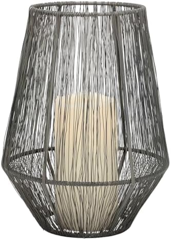 SBDS Candle Holder Tabletop Lantern Indoor Outdoor, 10.25", Metal Wire - Image 2