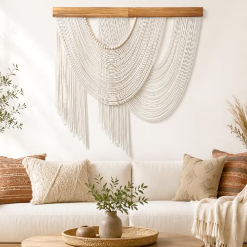 MEIVINES Large Macrame Wall Hanging Boho Tapestry Macrame Wall Art Decor - Image 5