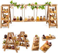 Multifunctional Wooden Dessert Table Display Set with Flower Decor by Unknown
