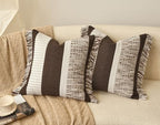 Dark Brown Boho Throw Pillow Cover 20x20 - Image 2