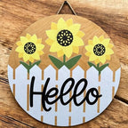 Classroom welcome sign Teacher door sign Gift for Teacher (UV62-Sunflower Hello, 15" Width) - Image 2