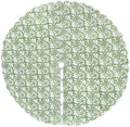 Ridhi Sage Green Hand Block Print Cotton Christmas Tree Skirt 60 Inch by Ridhi
