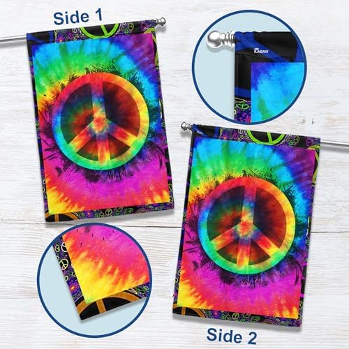 FLAGWIX Hippie Peace Flag, Boho Decoration for Home, 30x40 House Flag - Image 3