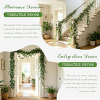 ucky Fake Vines, Eucalyptu Vines Garland, Ivy Vines, Green Artificial Wall Decor Hanging, Wedding Decoration，Flower Bouquet Decoration (4, Eucalyptus & Ivy Vine) - Image 6