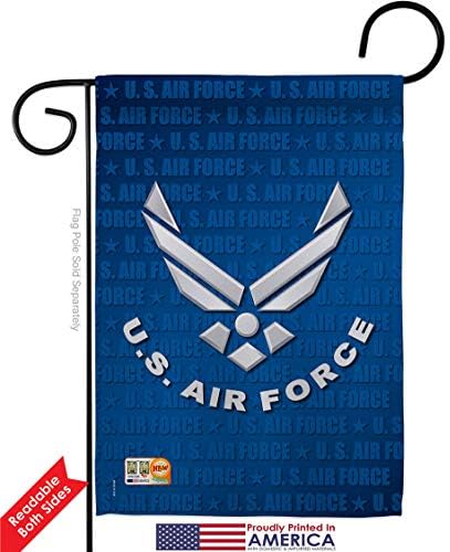 US Air Force Garden Flag - Pack Armed Forces USAF United State American Military Veteran Retire Official Support Our Troops - House Decoration Banner Small Yard Gift Double-Sided Imported 13 X 18.5 - Image 2