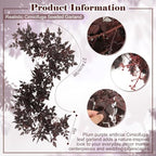 2 Pcs Plum Cimicifuga Seeded Garland, Fall Leaf Mantle Decor, 9 ft - Image 2