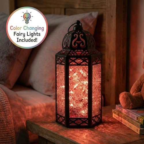 Vela Lanterns Decorative Indoor Fairy Light Color Changing Candle Holder, L - Image 4