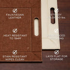2-in-1 Serving Tray & Placemat | Faux Leather & Reversible - Image 6
