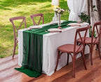 MDS Pack of 10 | Hunter Green | 14ft Chiffon Table Runner 29x170 Inches Long Romantic Rustic Sheer Gauze Runner for Wedding Bridal Shower Birthday Banquets Engagement Spring Easter Boho Decorations - Image 6