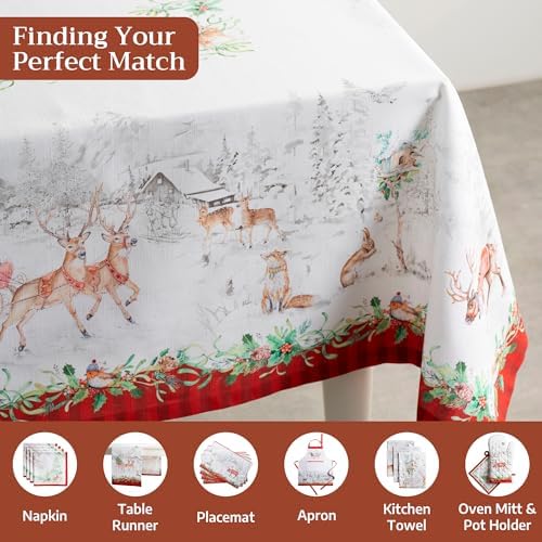 Maison d' Hermine Table Cloth Rectangle Table Reusable 100% Cotton 60"x120" - Image 4