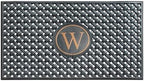 A1HC Natural Rubber Front Door Mat 24x39 inches, Monogrammed Doormat for Entryway, Heavy Duty Shoe Scraper Welcome Mat for Porch, Patio & Outside Entrance - Black by A1HomeCollectionsLLC