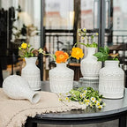 Yundu White Ceramics Bud Vase Set of 10 - Small Vases for Flowers, Vintage Vases for Centerpieces, Table Decorations for Rustic Wedding, Bud Vases in Bulk - Image 3