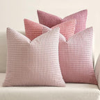 MIULEE Decorative Pillow Covers 18x18 Inch Set of 4 Aesthetic Pink by MIULEE