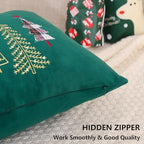 16x26 Pillow Covers Set of 2 Christmas Trees Embroidery Decor - Image 4